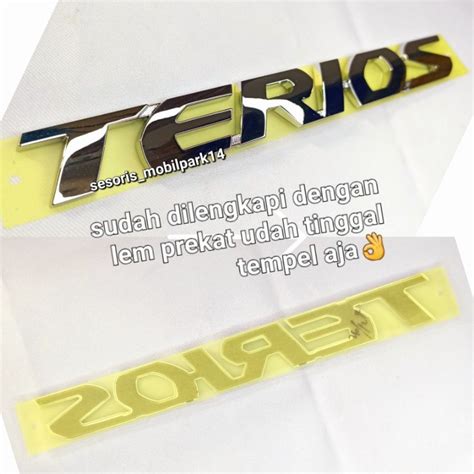 Jual Emblem Tulisan Daihatsu Terios Crhome Original Shopee Indonesia