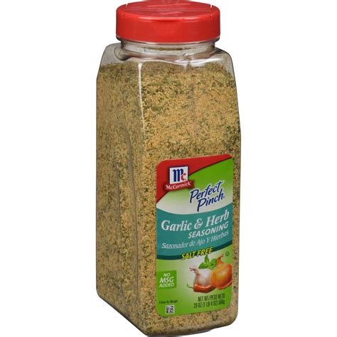 Mccormick Perfect Pinch Garlic And Herb Seasoning 19 Oz One 19 Ounce Container Of Garlic Herb