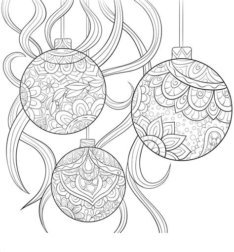 Desenhos De Bolas De Natal Para Colorir Pintar E Imprimir