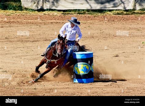 HORSE SPORTS, BARREL RACING, RODEO EVENTS Stock Photo - Alamy