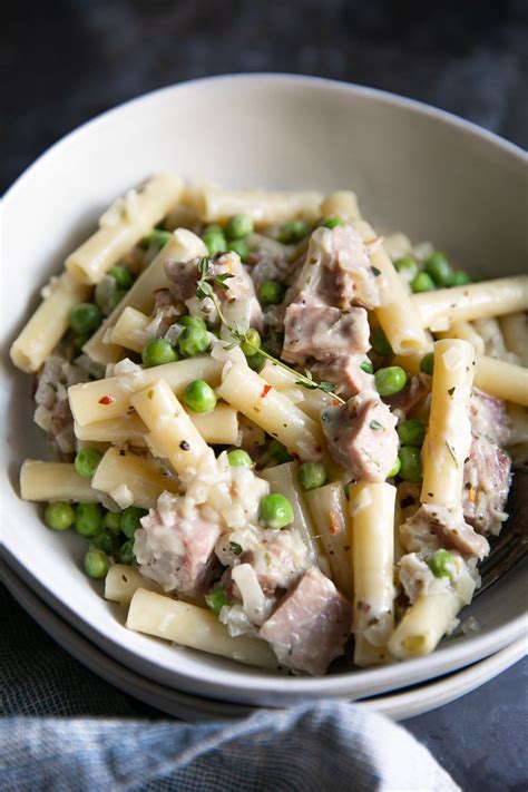 Minute Creamy Ham And Pea Pasta The Forked Spoon