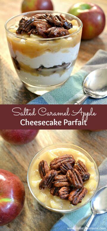 Salted Caramel Apple Cheesecake Parfait