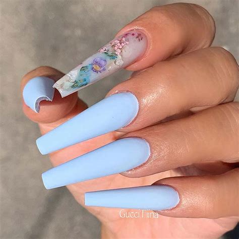 43 Stunning Ways To Wear Baby Blue Nails StayGlam