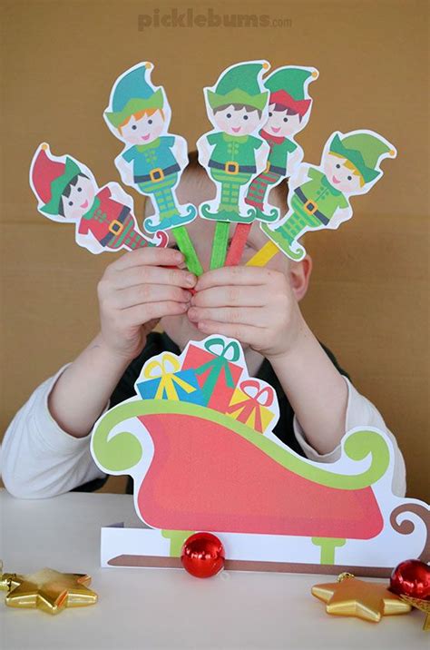 Five Little Elves Song - a Christmas counting song with free printable ...