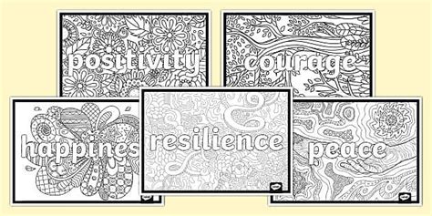 Mental Health Mindfulness Colouring Teacher Made