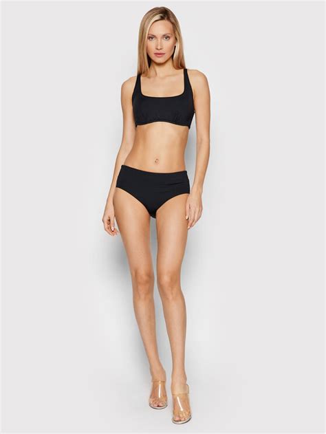 Seafolly Dół od bikini Wide Side 40586 942 Czarny Modivo pl