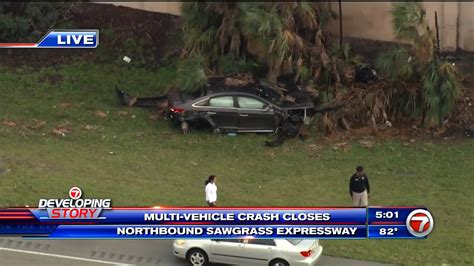 All Northbound Sawgrass Expressway Lanes Reopen Following Multi Vehicle Crash In Coral Springs