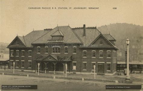 Postcard Canadian Pacific Railroad Station St Johnsbury Vermont