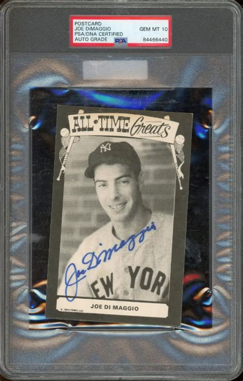 Joe Dimaggio Autographed Baseball Memorabilia And Mlb Merchandise