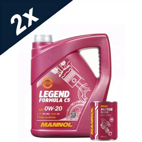 2X 5L MANNOL C5 0W20 Fully Synthetic Engine Oil Dexos 1 Engine Flush