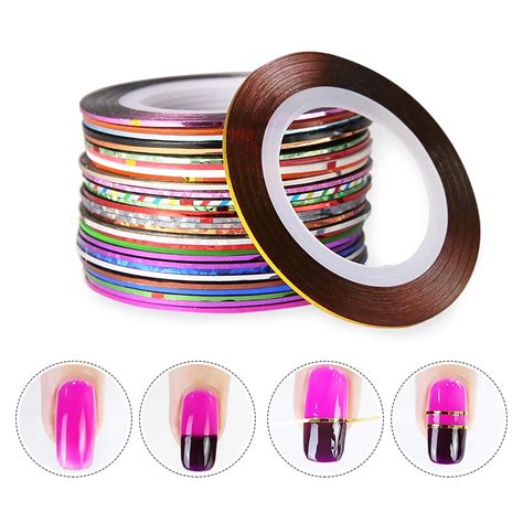 30pcs Rolls Striping Tapes Colorful Line Nail Stickers DIY Nail Art Kit