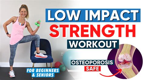 Low Impact Strength Workout For Beginners And Seniors Osteoporosis Safe Caroline Jordan