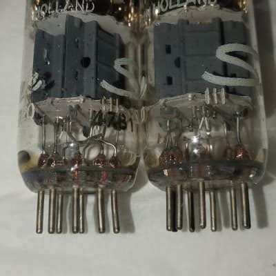 Pair Amperex Ecc Ax Tubes Holland Silvertone Reverb