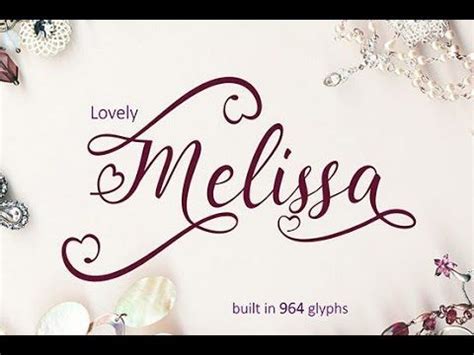 Accessing Lovely Melissa Font Glyphs Design Bundles Simple Script