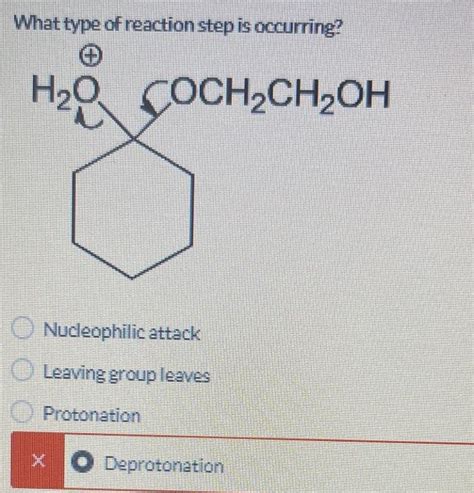 Solved What Type Of Reaction Step Is Occurring Nucleophilic Chegg