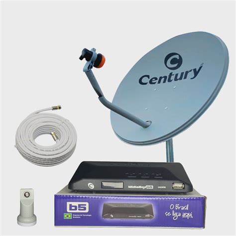 Kit Antena Century Cm Midiabox B Lnbf Ku E Cabo G Submarino