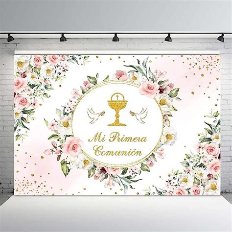 Amazon MEHOFOND Girl Baptism Backdrop Mexican Mi Primera