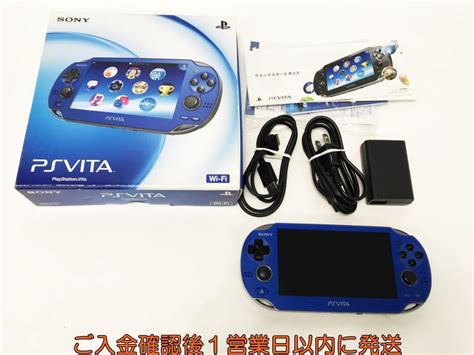 1円 Psvita 本体 セット サファイアブルー Sony Playstation Vita Pch 1000 初期化 箱あり K06