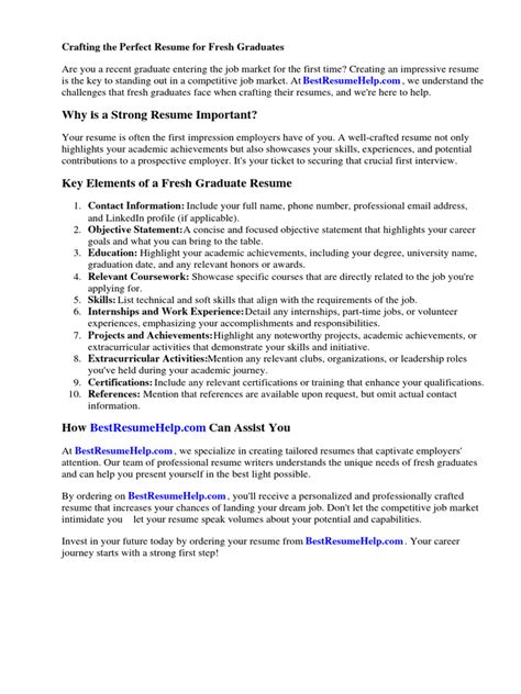 Sample Resume For The Freshers | PDF