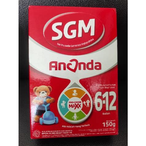 Jual SGM Ananda 6 12 Bulan 150g Shopee Indonesia