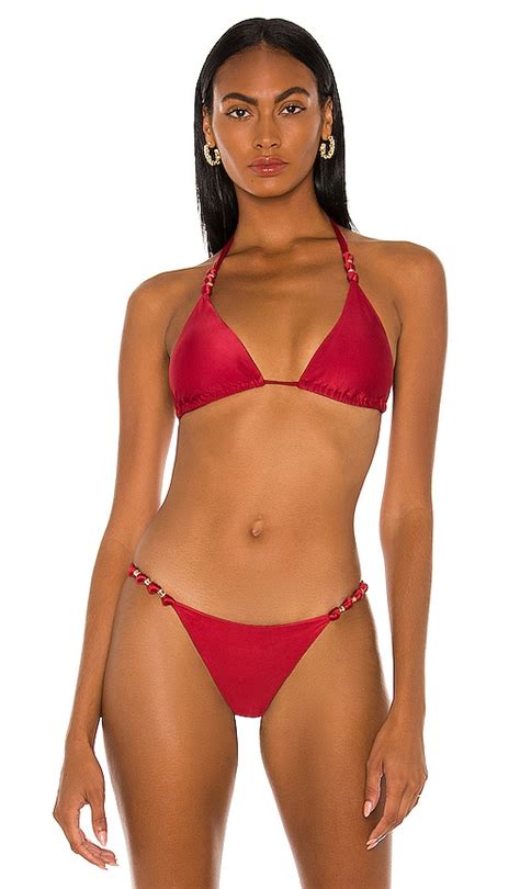 Vix Swimwear Paula Bikini Top In Red Modesens