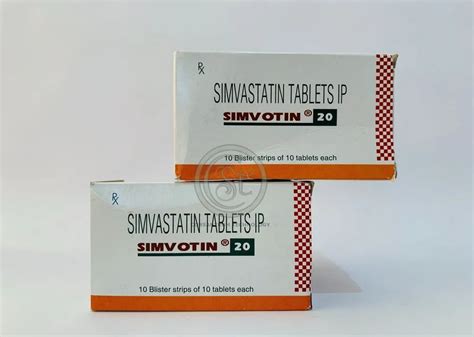 Simvotin 20mg Simvastatin Tablets Treatment High Cholesterol At Rs