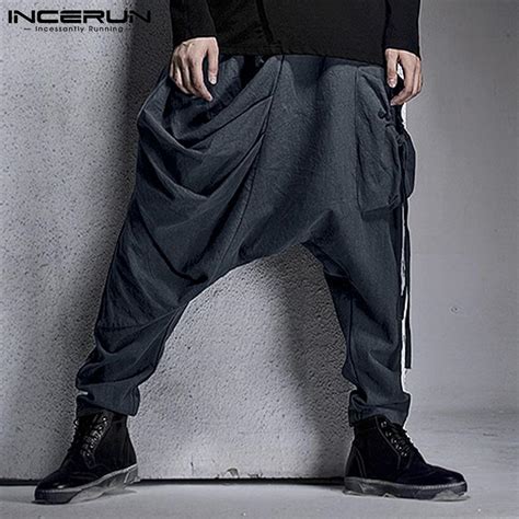 Buy Incerun Spring Fashion Mens Baggy Harem Hippie Long Pants Hakama