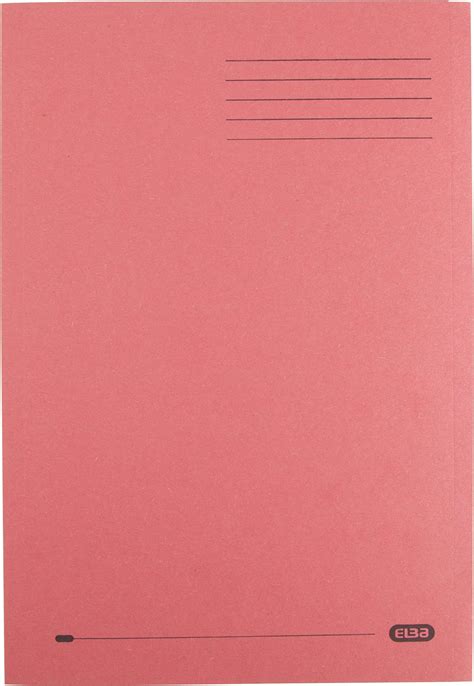 Elba Square Cut Folder Recycled Heavyweight Gsm Foolscap Red Ref