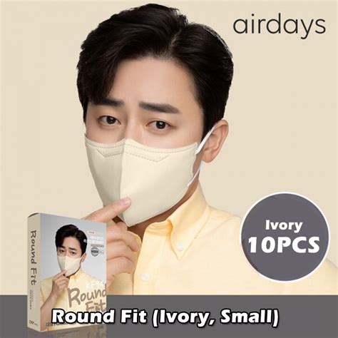 Airdays 10pcs KF94 Round Fit Mask 4Ply Korean Face KF 94 Mask Made In