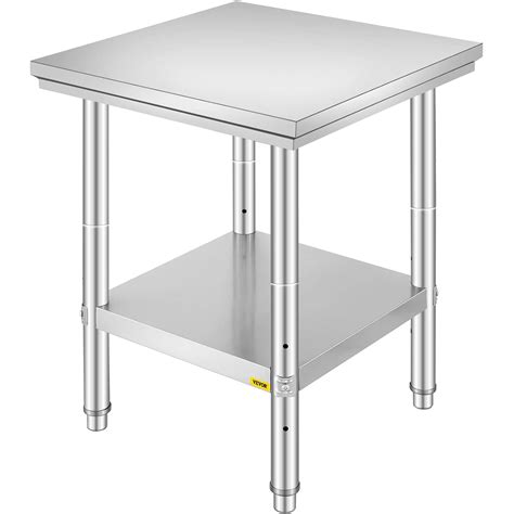 Mophorn Tavolo Da Lavoro Da Cucina In Acciaio Inox 60 X 60 X 80 Cm