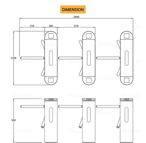 Mairs Security Tripod Turnstiles Waist High Turnstiles Tripod