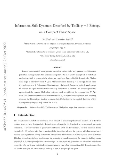 Pdf Information Shift Dynamics Described By Tsallis Q3 Entropy On