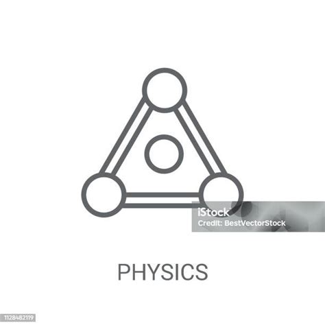 ikon fisika konsep logo fisika trendi  latar belakang putih