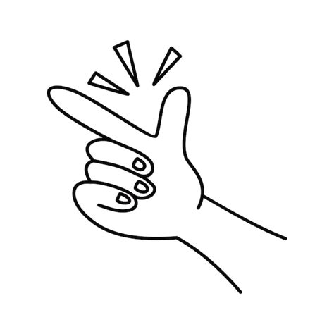 Premium Vector Easy Gesture Line Design Snapping Fingers Sign And Symbol