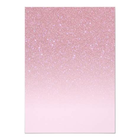 Pink Faux Sparkly Glitter Ombre Photo Sweet Invitation Zazzle