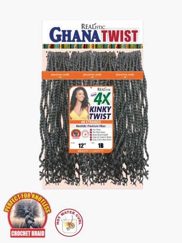 4x Kinky Twist 12 Realistic Beauty Element Crochet Braid Bijoux