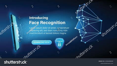 identification person  facial face recognition stock vector