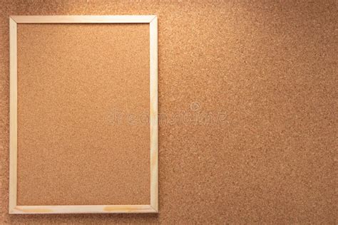 Hanging Cork Board Wooden Frame White Background Stock Photos