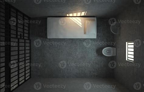 Top view of prison cell with light from the window.3d rendering 19050606 Stock Photo at Vecteezy