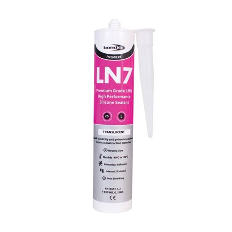 Bond It LN7 Low Modulus Neutral Cure Silicone Sealant Eu3 Clear LN7T