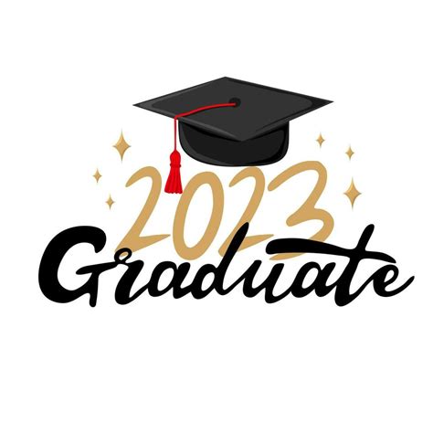 Graduate 2023 Handwritten Text With Graduation Cap 23173696 Vector Art