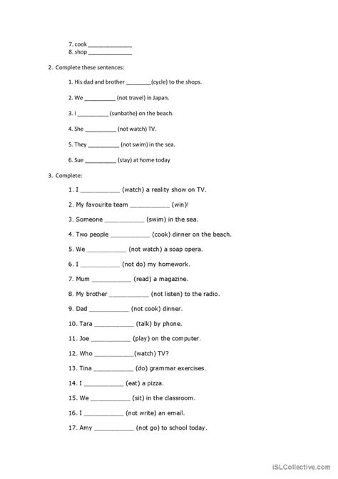 Present Continuous English Esl Worksheets Pdf And Doc