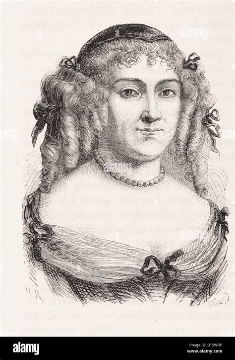 Portrait Of Madame De Sevigne French Engraving Xix Th Century Hi Res