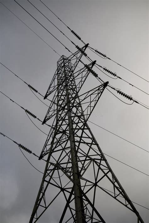 Electricity Pylon Clouds And Sky Stock Photo Image Of Cables