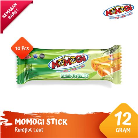 Jual Momogi Stick Snack Rasa Rumput Laut Makanan Ringan Box Isi