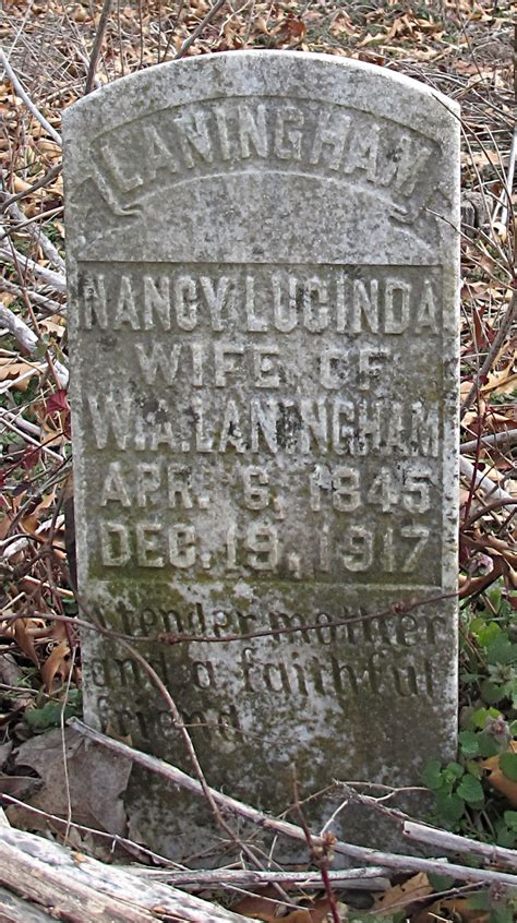 Nancy Lucinda Mayberry Laningham Find A Grave Reminne