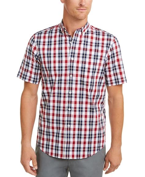 Club Room Men S Regular Fit Stretch Plaid Shirt Created For Macy S Macy S