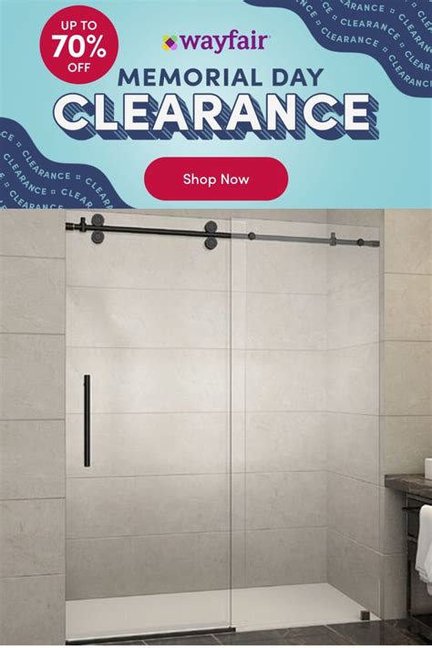 Aston Langham 75 H Single Sliding Frameless Shower Door Wayfair