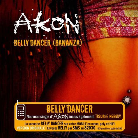 Carátula Frontal De Akon Belly Dancer Bananza Cd Single Portada