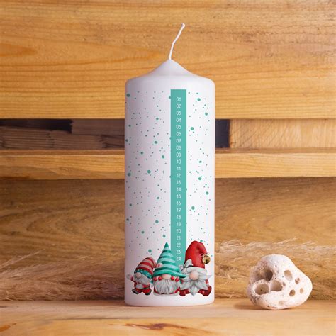 Adventskalender Kerze Wichtel Weihnachtskerze Adventskerzen Mit